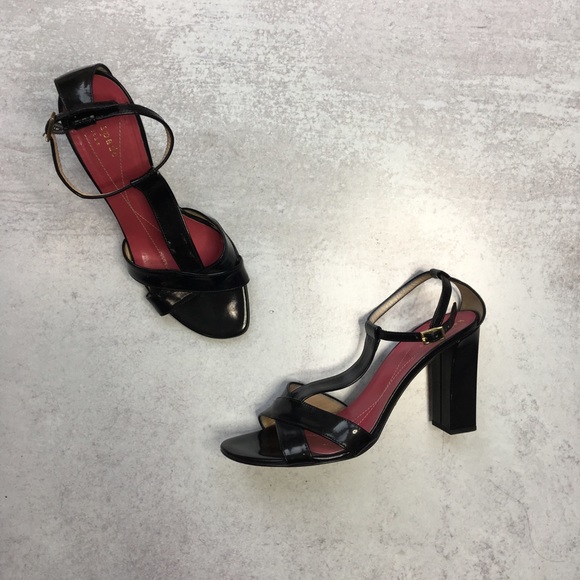 kate spade Shoes - Kate Spade Black Ankle T Strap Heels